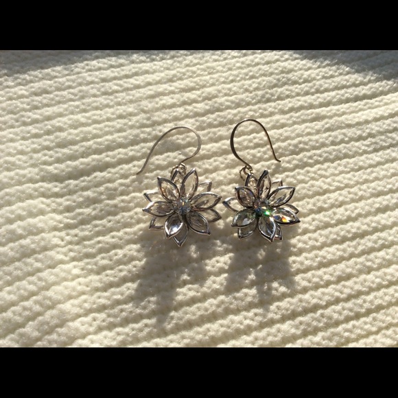 Sterling silver pierced dangle earrings. - Picture 8 of 8
